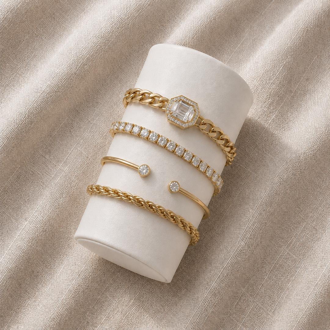 Bracciale intrecciato in oro