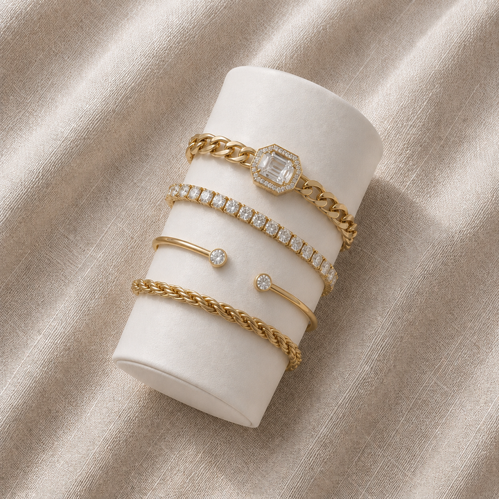 Bracciale intrecciato in oro