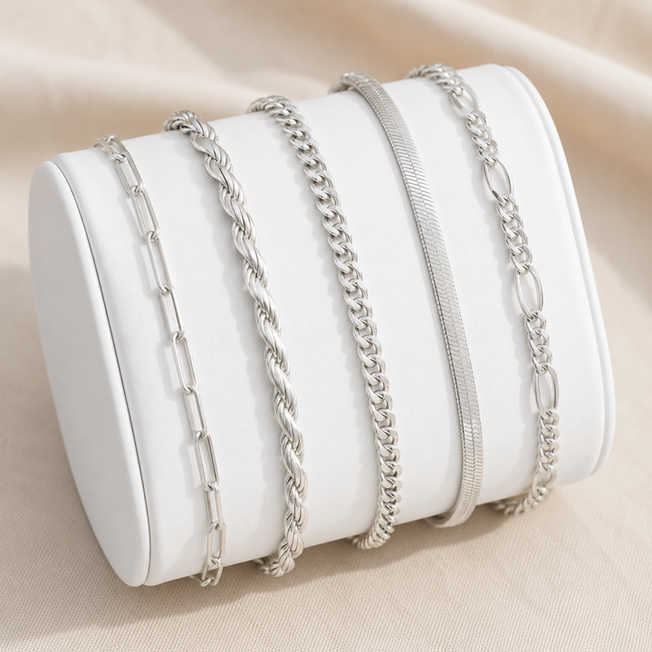 Set di braccialetti a catena dorata – per assemblare