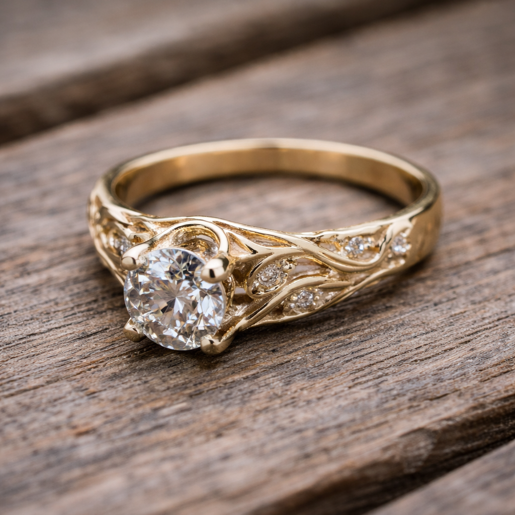 Anello Dichiarativo Esotico con Cristalli di Zirconia