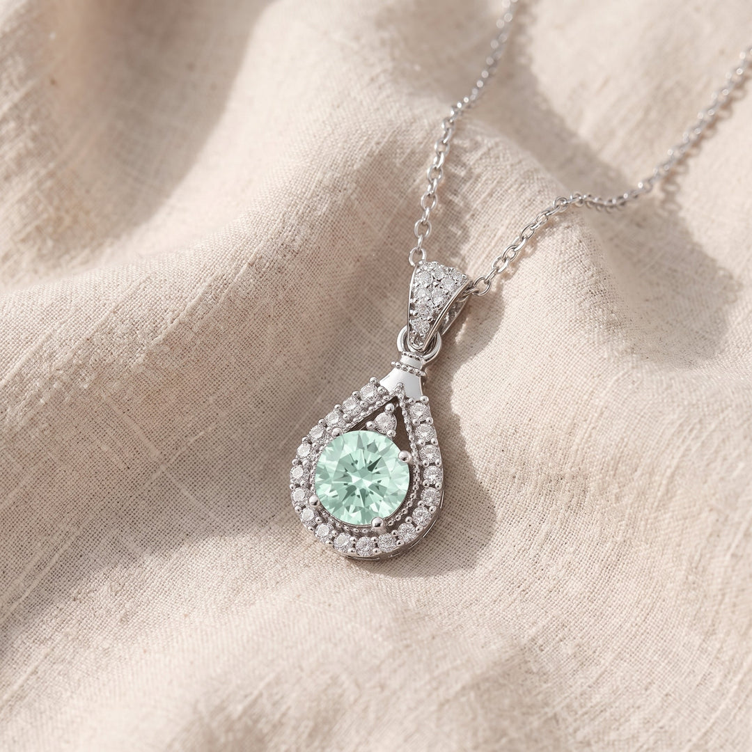 Collana di Smeraldo Alindra Voselle | Tonalità Argento