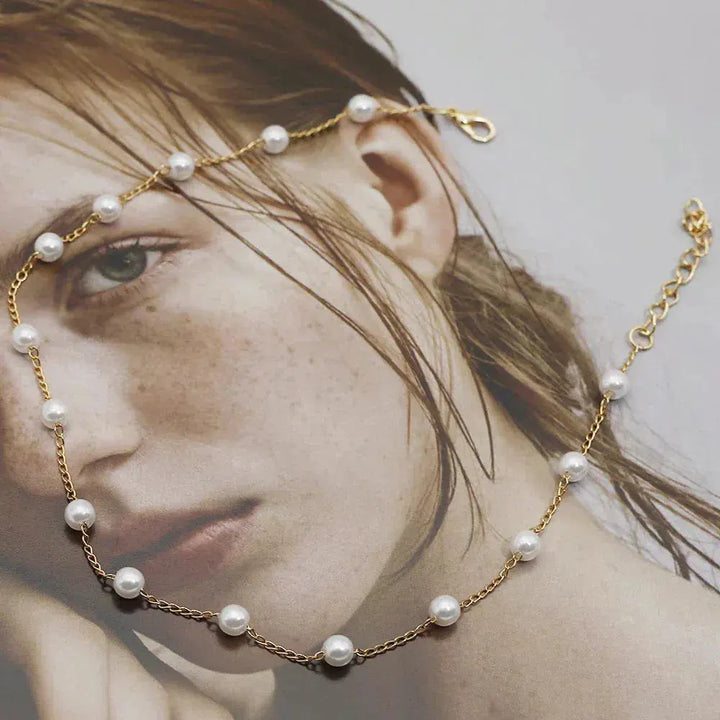 Collana di Perle in Tonalità Oro