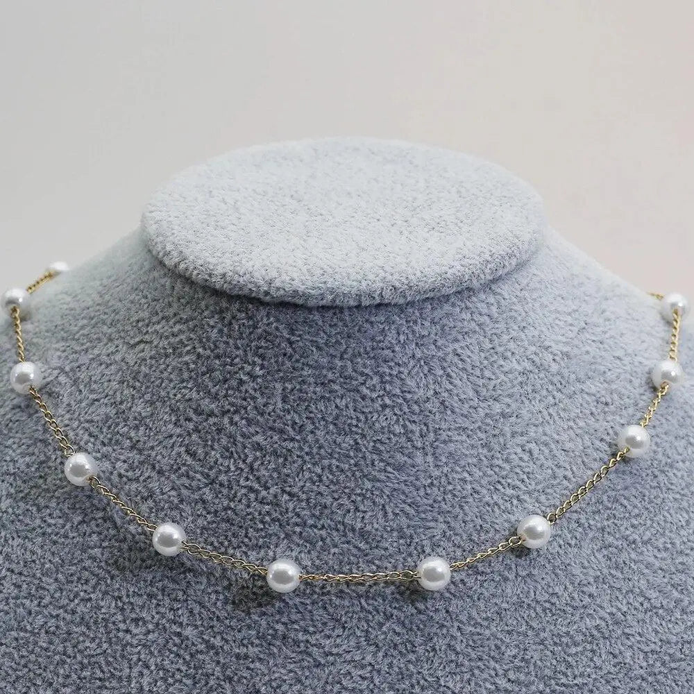 Collana di Perle in Tonalità Oro
