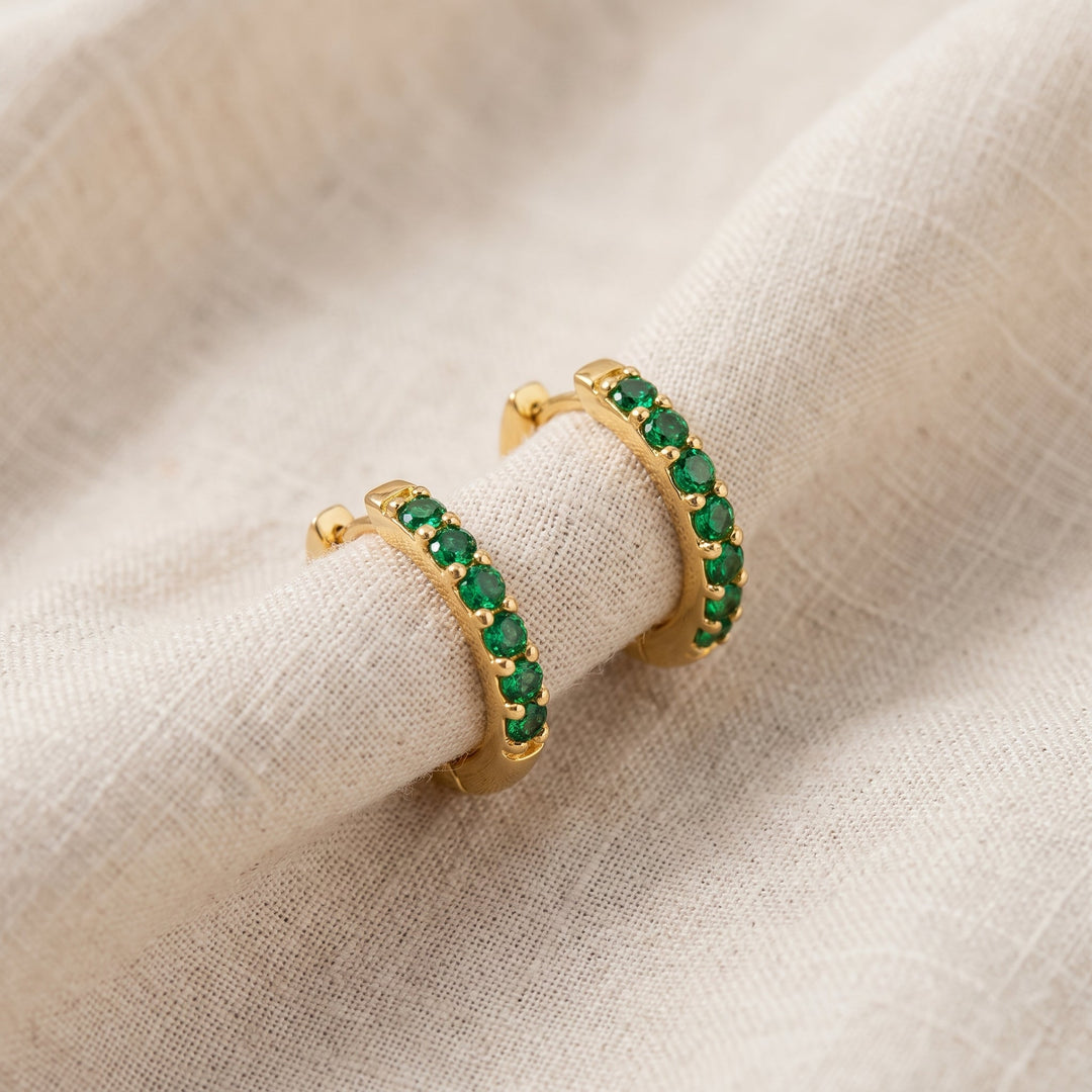 Orecchini Verina Costa in Emerald | Tonalità Oro