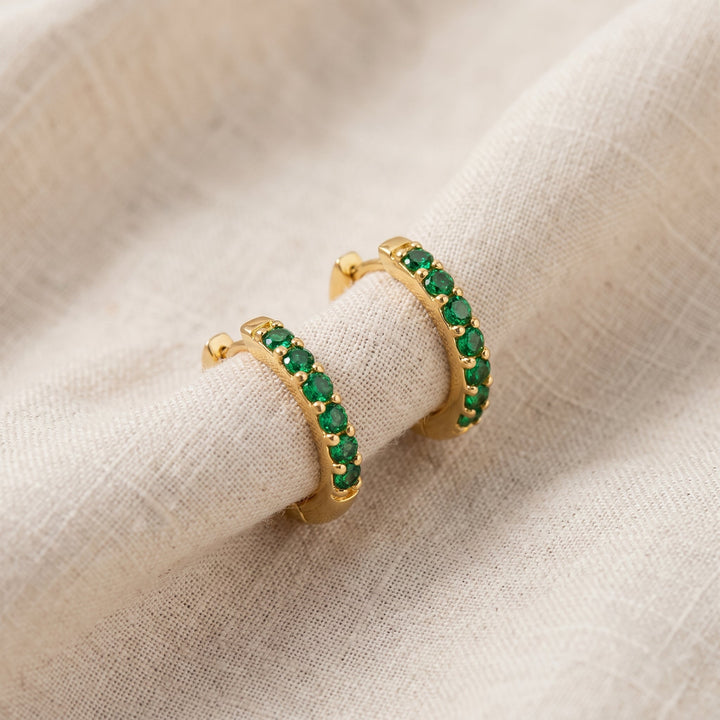 Orecchini Verina Costa in Emerald | Tonalità Oro
