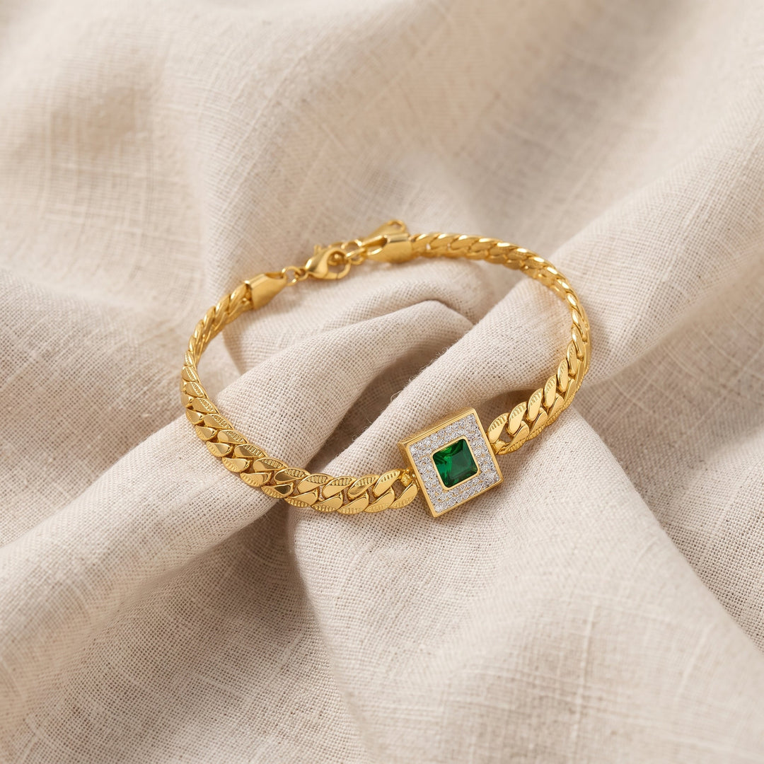 Bracciale Tirena Valeure in Emeraldo | Tonalità Oro