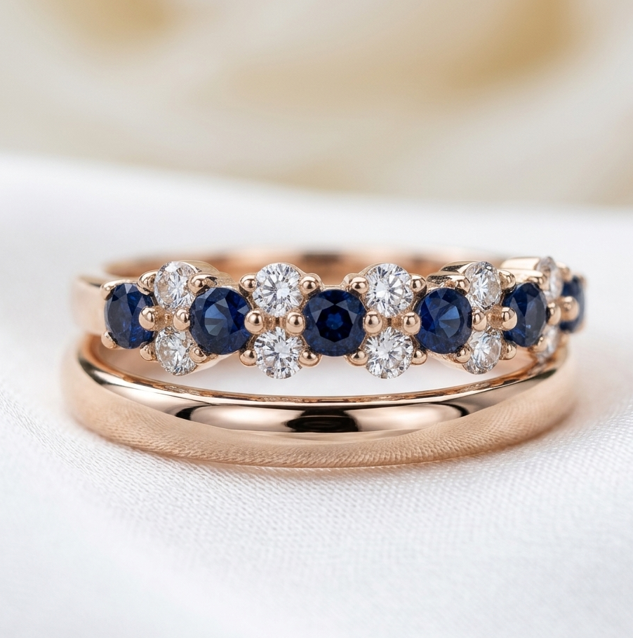 Anello Vintage Elegante con Cristalli Zirconia