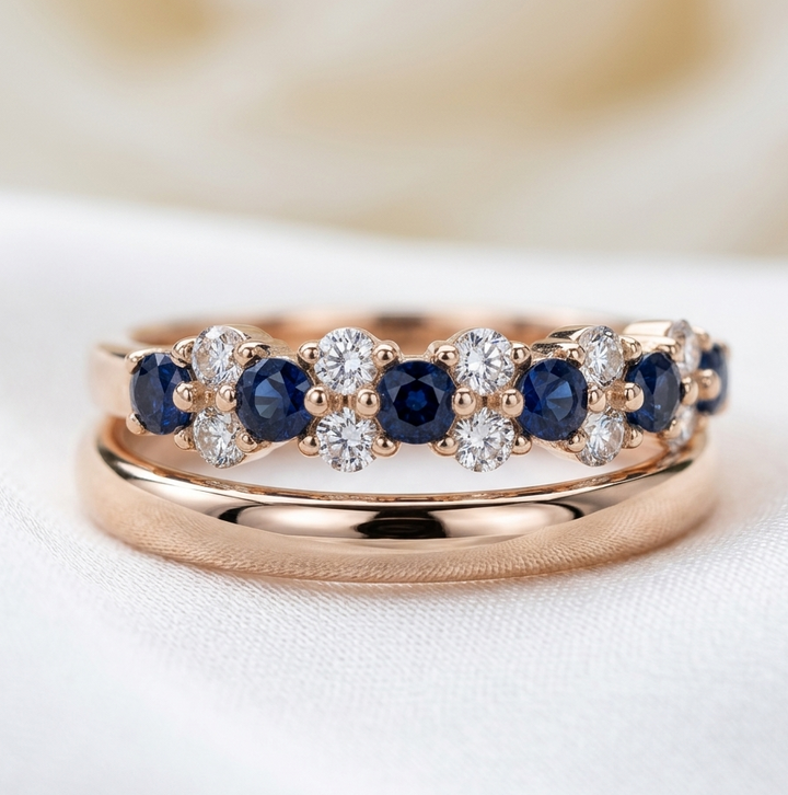 Anello Vintage Elegante con Cristalli Zirconia