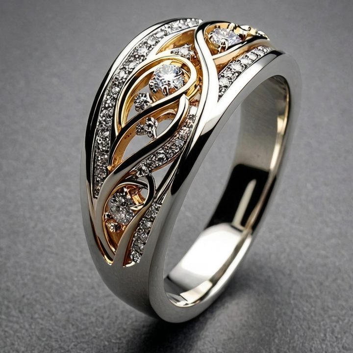 Anello a Cerchio Bicolore