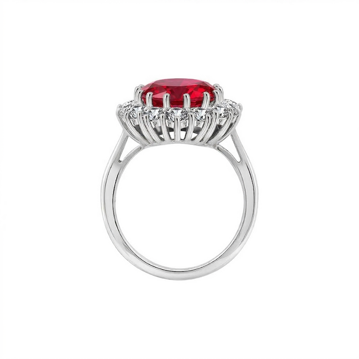 Anello Rubino Corona Cremisi - Rame Argento