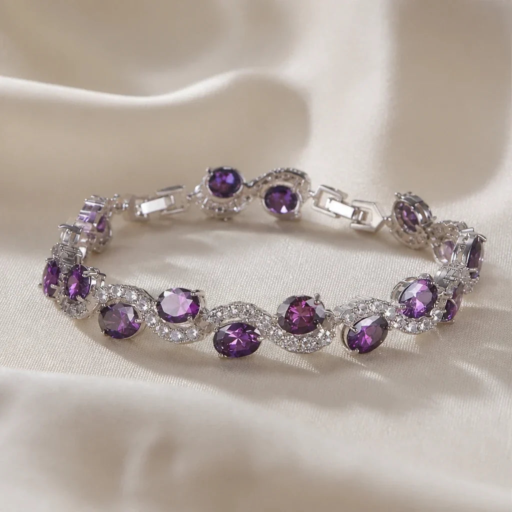 Bracciale in argento con anelli a cerchio
