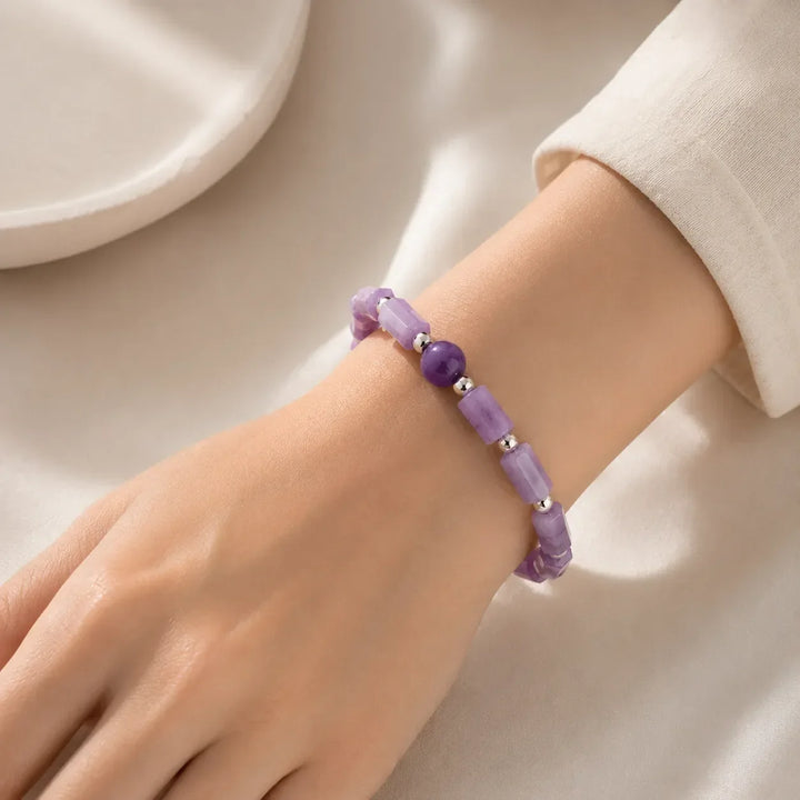 Bracciale in ametista fatto a mano