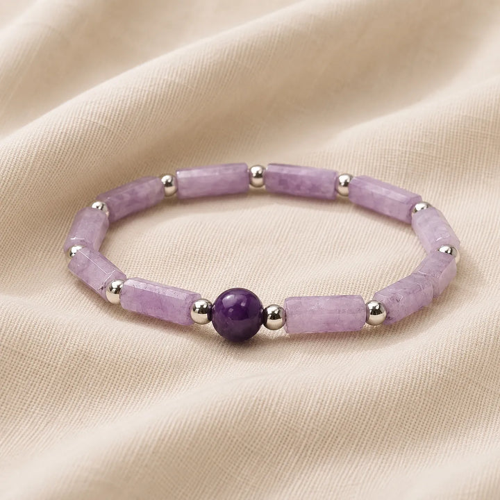 Bracciale in ametista fatto a mano