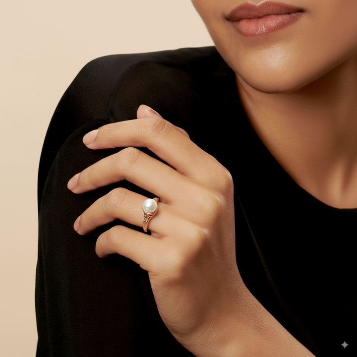 Anello Vintage in Oro con Perla