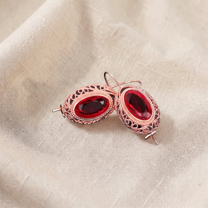 Orecchini Talessia Rougefort Ruby - Oro Rosa