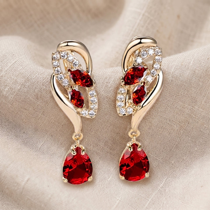 Orecchini Saphara Cindorelle Ruby - Dorati
