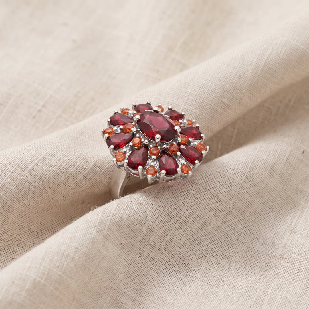 Anello Ruby Petalo Cremisi - Tonalità Oro
