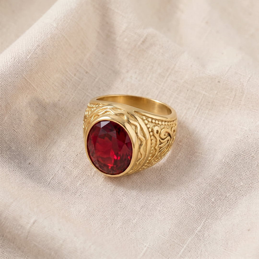 Anello Ravelle Sangris Ruby - Tonalità Oro