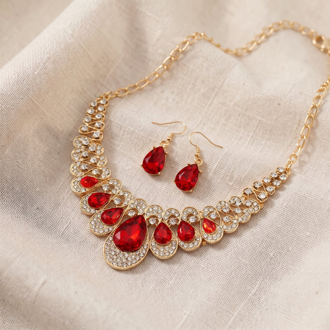 Set di gioielli Maevina Crimselle Ruby - Tonalità Oro