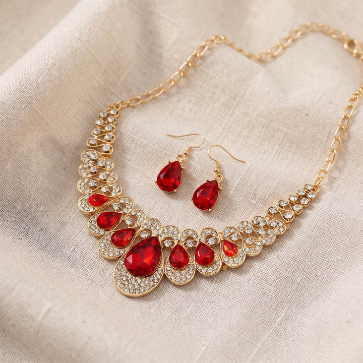 Set di gioielli Maevina Crimselle Ruby - Tonalità Oro