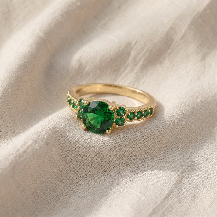 Anello in smeraldo Celia Ferrowyn | Colore oro