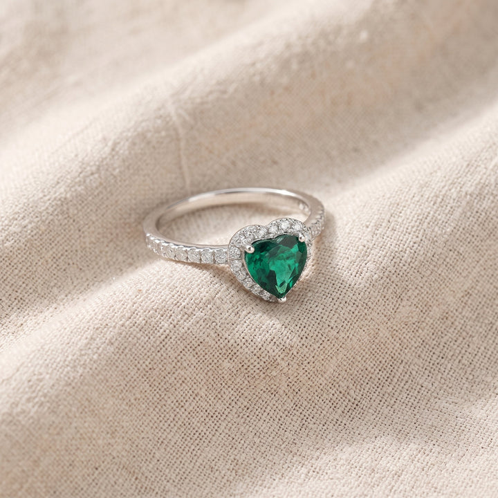 Anello in Smeraldo Delara Virenza | Tonalità Argento