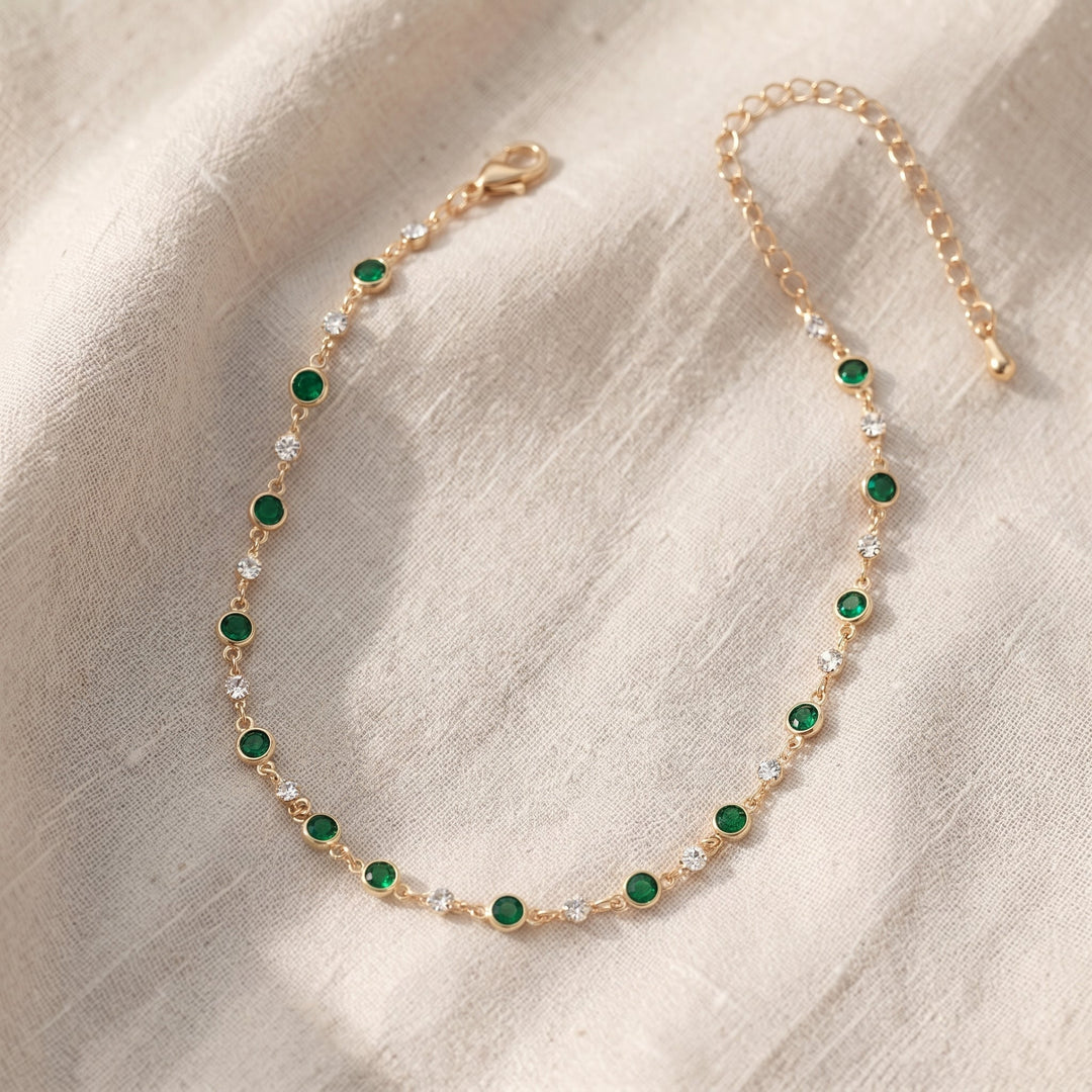 Collana Elira Vescari in smeraldo | Tonalità oro