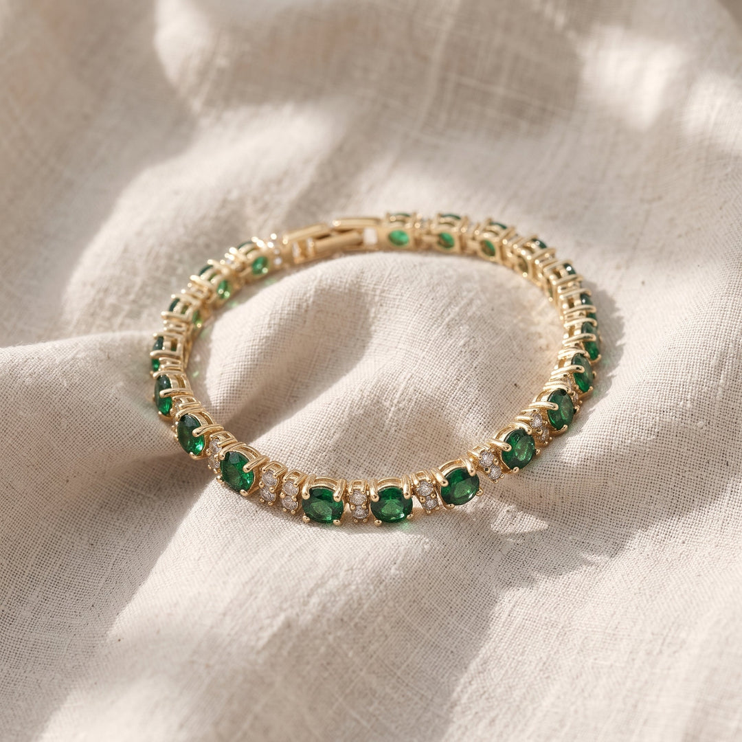 Bracciale Tennis Trio Emerald | Oro