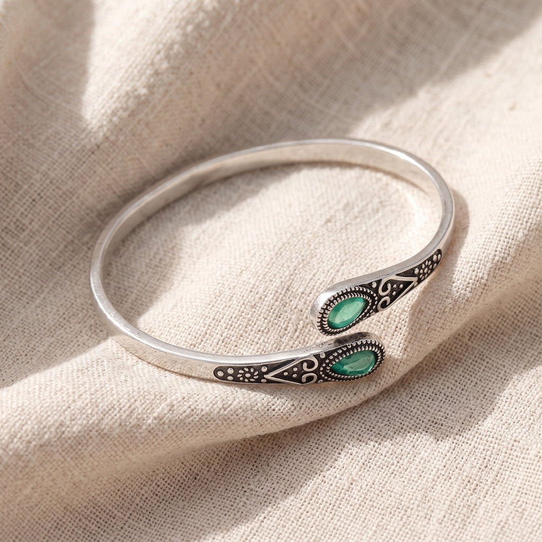 Bracciale in Smeraldo Esmeralda Devereux | Tonalità Argento