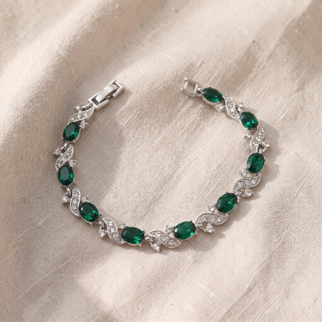 Bracciale Giada Bellini in Argento | Verde Smeraldo