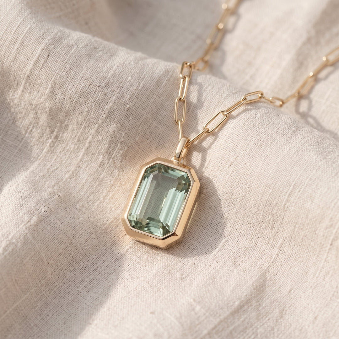 Collana Sarina Elowen in smeraldo | Colore oro