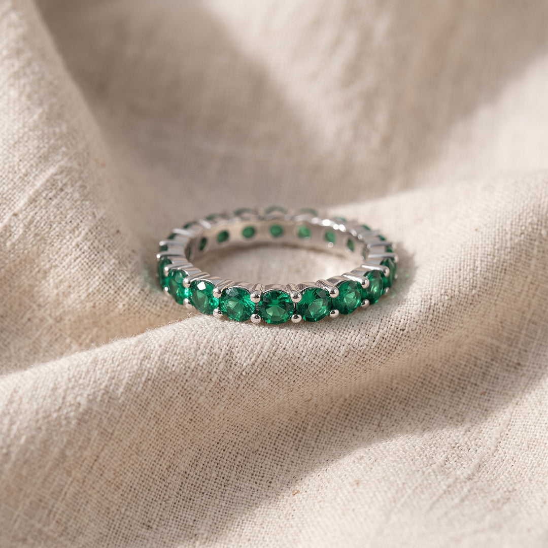 Anello Luneth Ardenelle in Smaraldo | Tonalità Argento