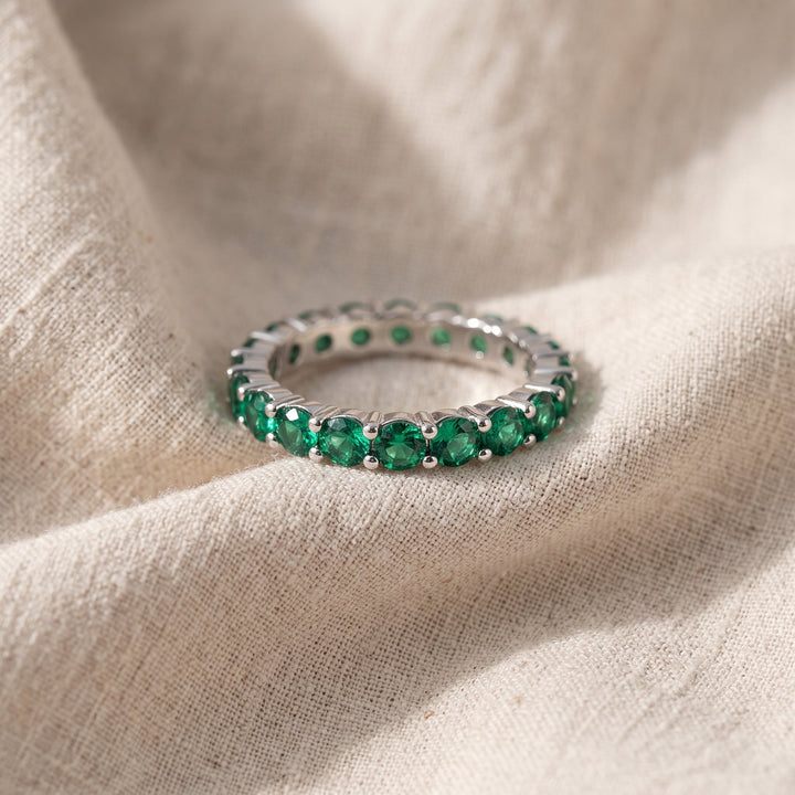 Anello Luneth Ardenelle in Smaraldo | Tonalità Argento