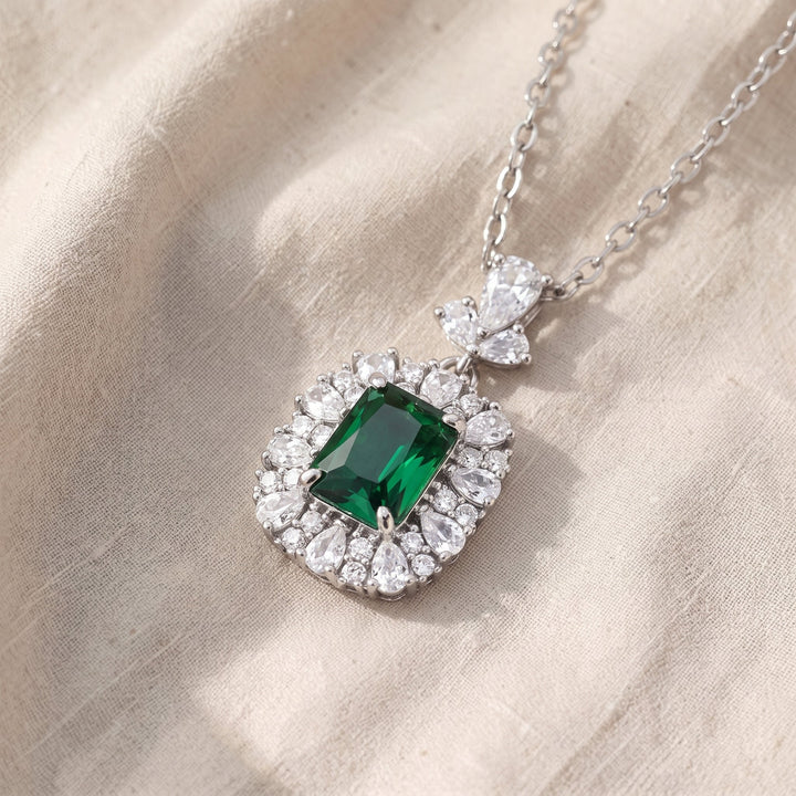 Collana Meliora Brenswyn in smeraldo | Colore argento