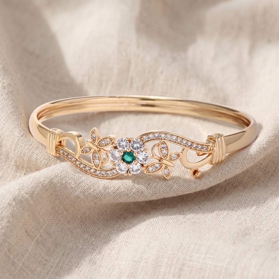 Bracciale Isla Beaumont in smeraldo | Tonalità oro