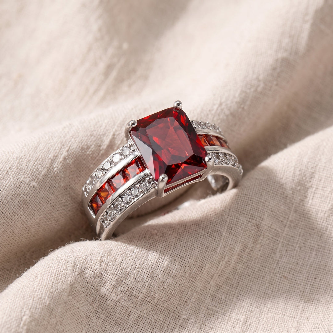 Anello Kassira Redmont Ruby - Tonalità Argento