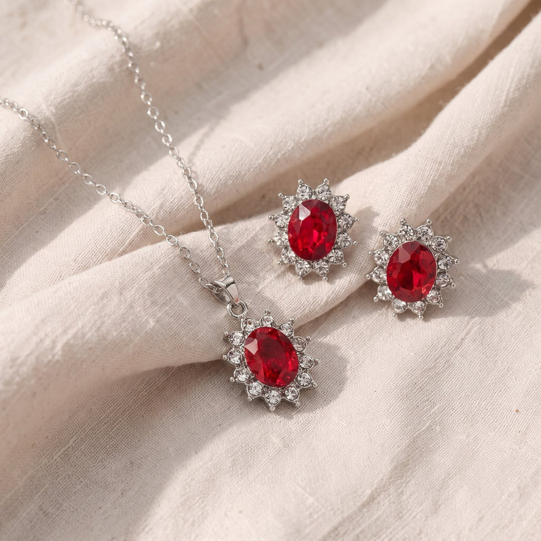 Set di gioielli Katya Ruberyn Ruby - Colore Argento