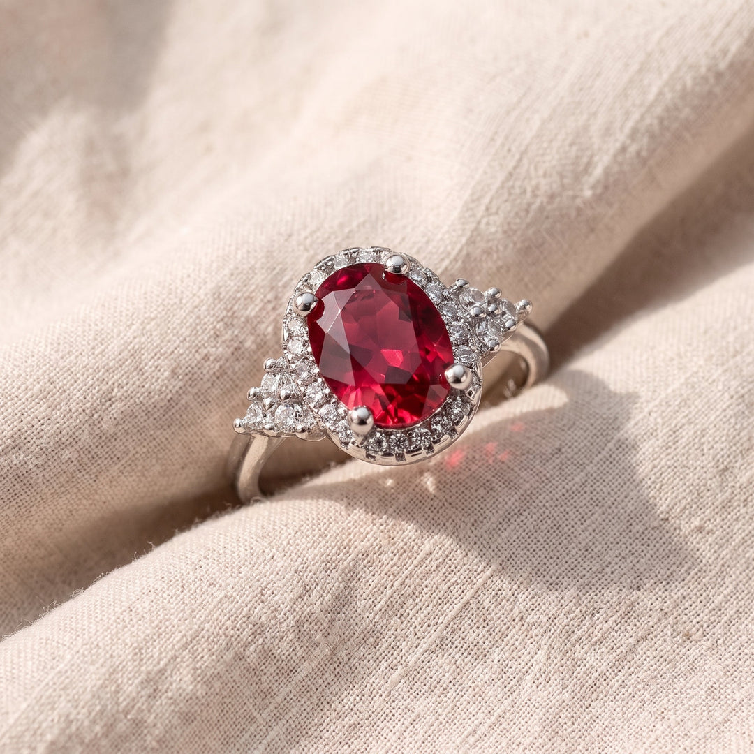 Anello Kirelle Emberlain Rubino - Tonalità Argento