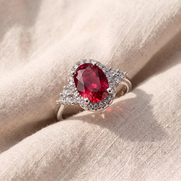 Anello Kirelle Emberlain Rubino - Tonalità Argento