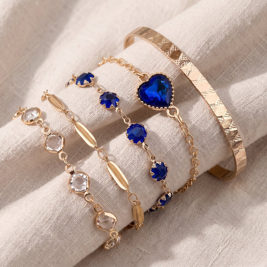 Set di bracciali Aveline dorati blu