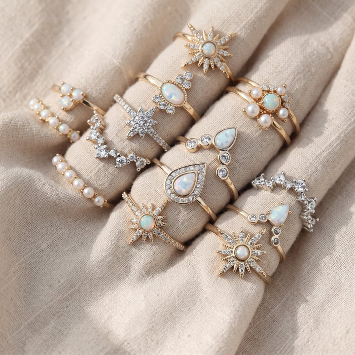 Set di anelli Boho – 8 a 12 anelli misti