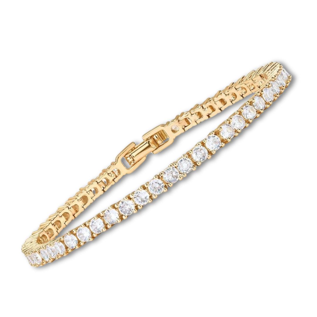 Bracciale da tennis in cristallo a doppia fila