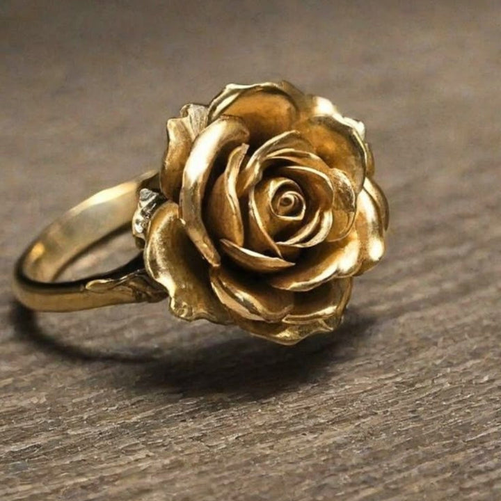 Anello floreale dorato