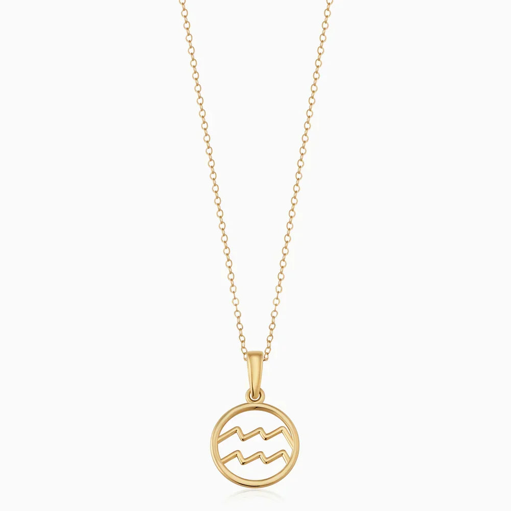 Collana dorata con segno zodiacale