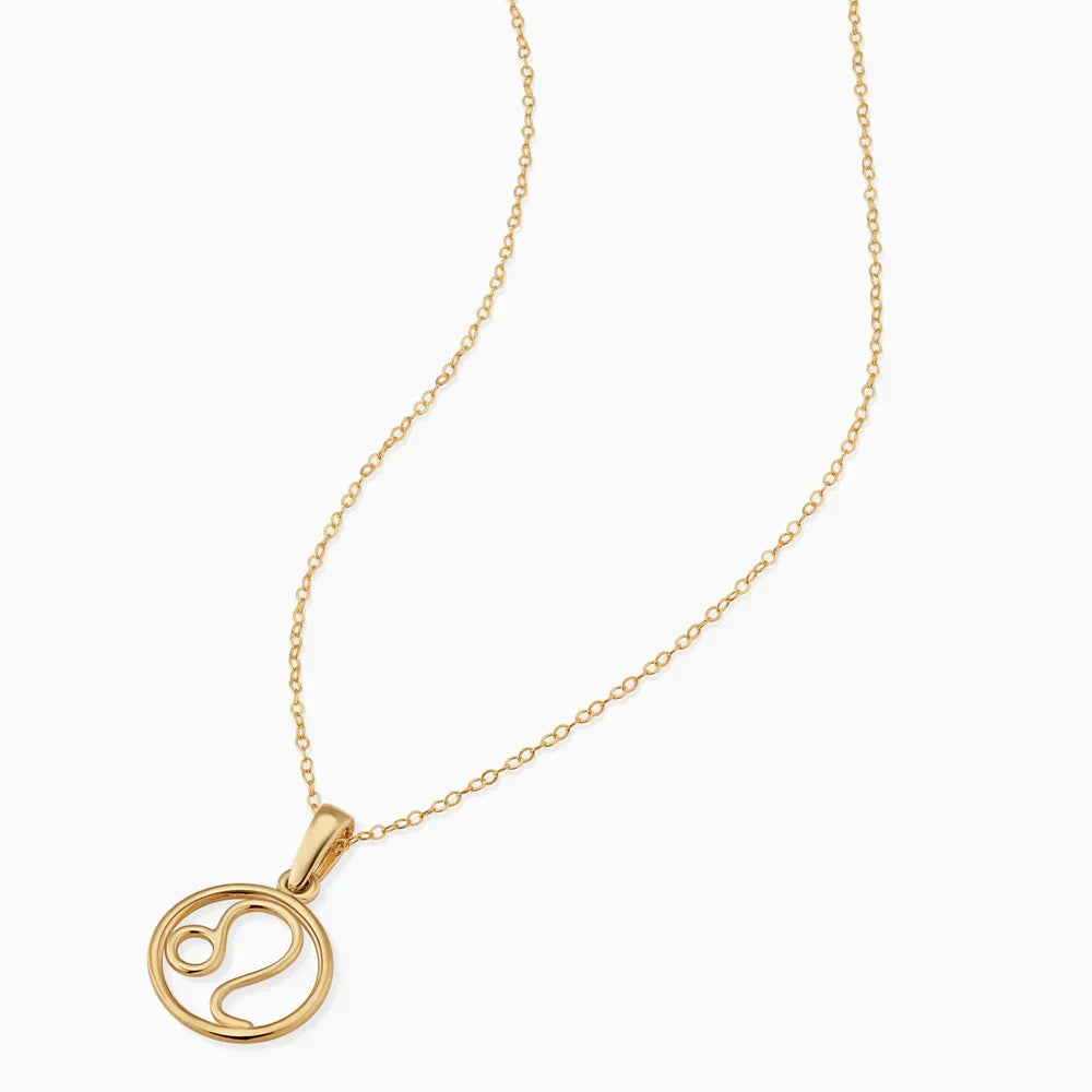 Collana dorata con segno zodiacale