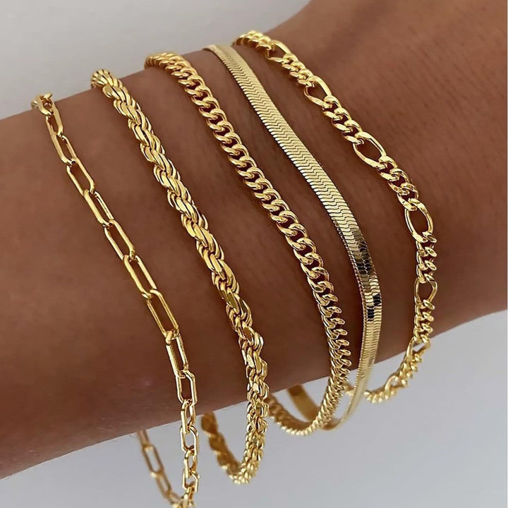 Set di braccialetti a catena dorata – per assemblare
