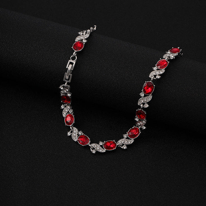 Bracciale Giada Valrouge in Rubino - Tonalità Argento