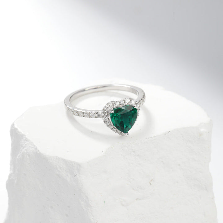 Anello in Smeraldo Delara Virenza | Tonalità Argento