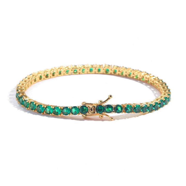 Bracciale Tennis in Smaraldo Aliona Virelli | Tonalità Oro