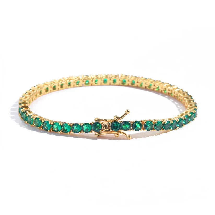 Bracciale da tennis di lusso con smeraldo